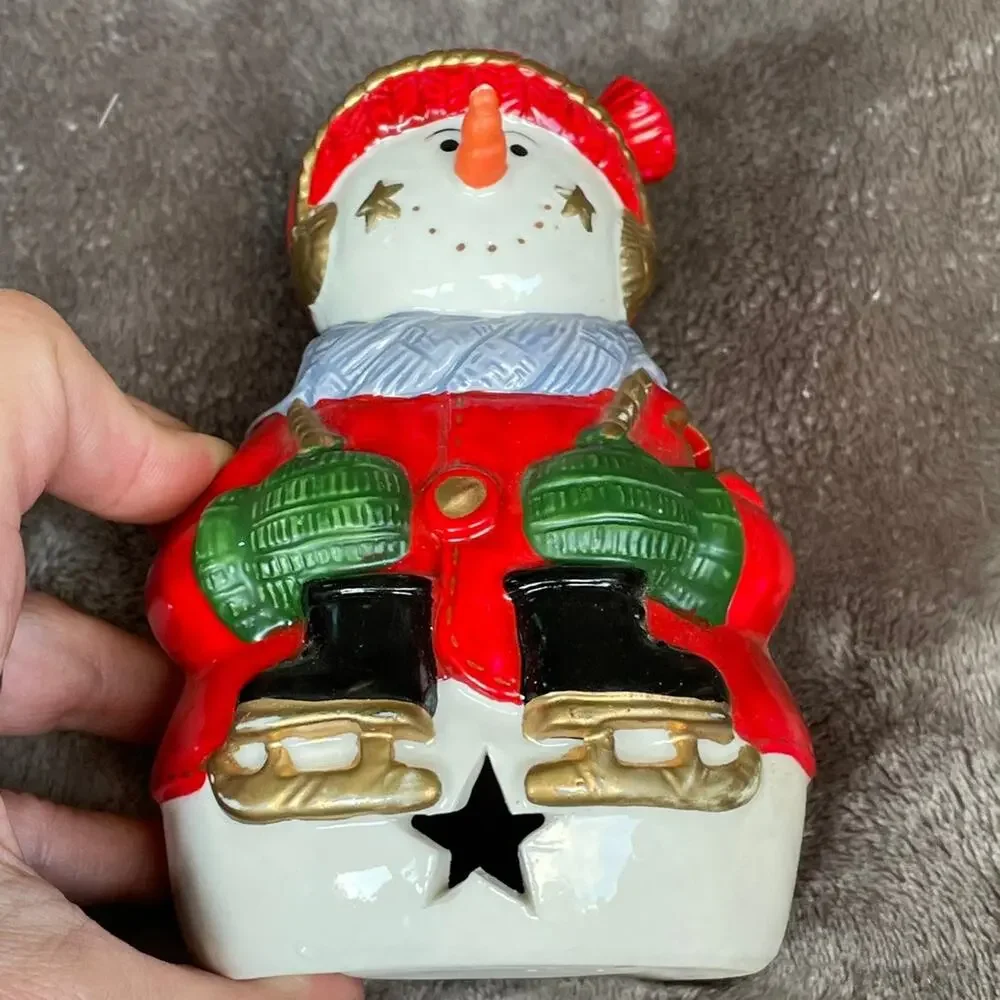 Snowman Tea Light Candle Holder 6